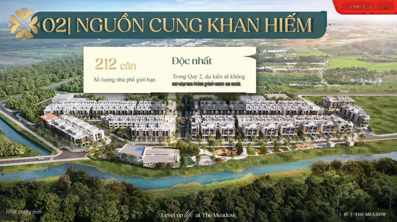 Ưu đãi đặt cọc 0 đồng 212 căn nhà phố, biệt thự The Meadow Bình Chánh từ Gamuda Land