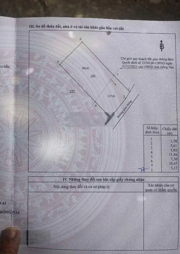 Gia đình cần bán gấp 118 m2 đất KCN Dầu Giây giá 600tr