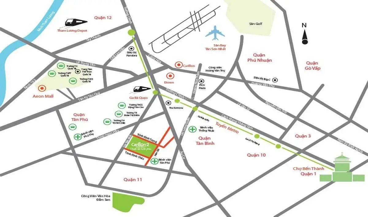 Giỏ hàng sang nhượng căn hộ Carillon 2 (Đặng Thành) nhiều loại diện tích 70m2 (3 tỷ) sẵn sổ