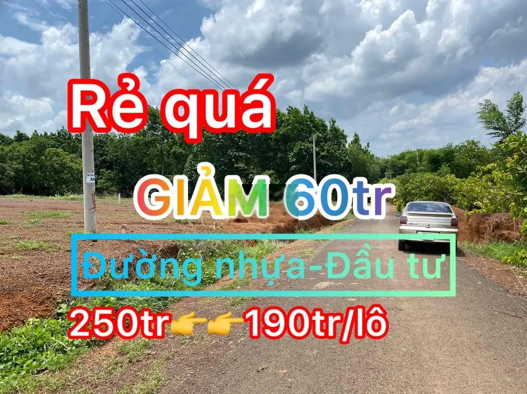 Bán gấp lô đất đường nhựa thôn 6A Bình Thắng-Bù Gia Mập