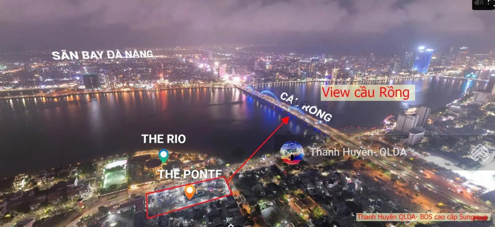 Thanh Huyền - căn hộ 2PN ngắm cầu rồng đẹp ưu đãi tốt, tại dự án Sun Ponte, sở hữu ngay giá tốt