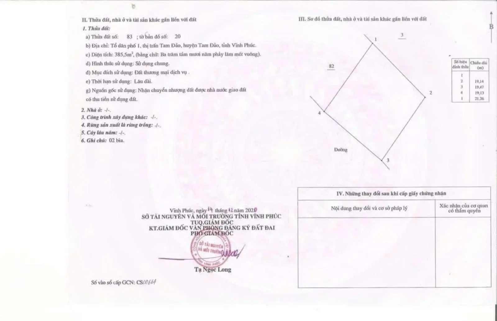 Lô đất siêu nghỉ dưỡng tại Thôn 1 Thị trấn Tam Đảo - Tam Đảo