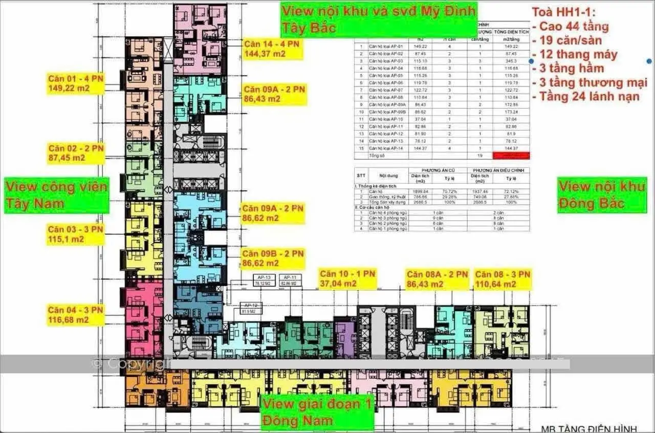 Bán căn hộ 79m2, 2 ngủ , 2vs toà The Matrix One , giai đoạn 2, hàng ngoại giao, Giá đẹp