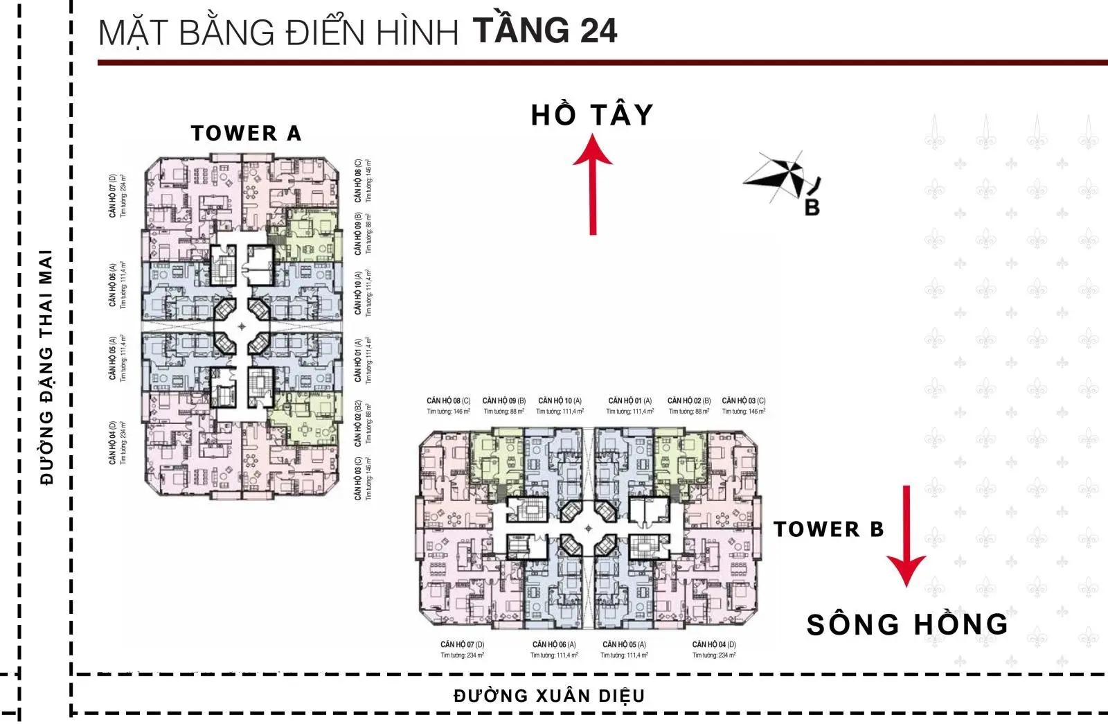 Tổng hợp quỹ căn đẹp có giá rẻ nhất tòa D'Le Roi Soleil số 2 Đặng Thai Mai, Quảng An Tây Hồ, Hà Nội