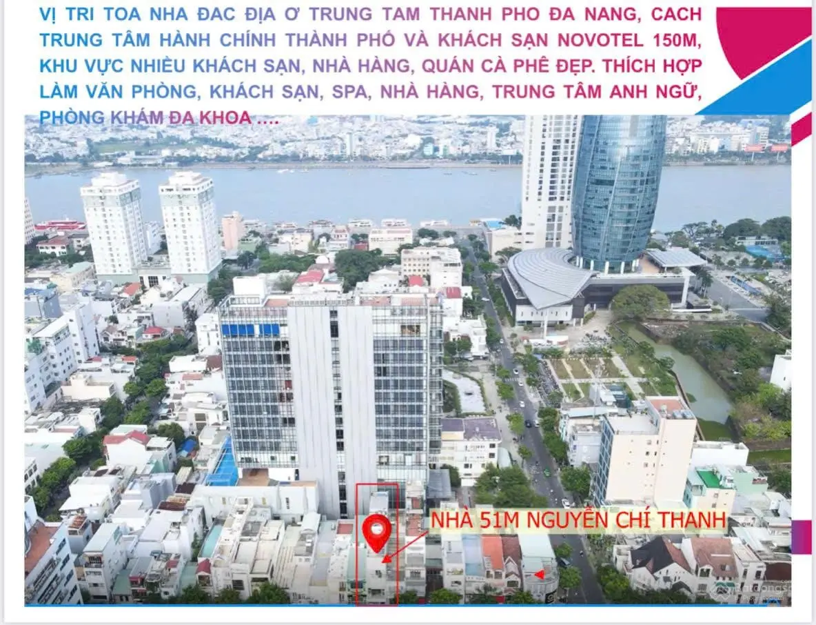 Giảm ngay 2 tỷ cho căn nhà 6 tầng mặt tiền đường Nguyễn Chí Thanh, trung tâm quận Hải Châuw.