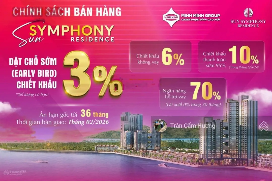 Căn hộ Sun Symphony Đà Nẵng, tổ hợp căn hộ hạng sang view sông Hàn, pháo hoa, chiết khấu BK đến 3%