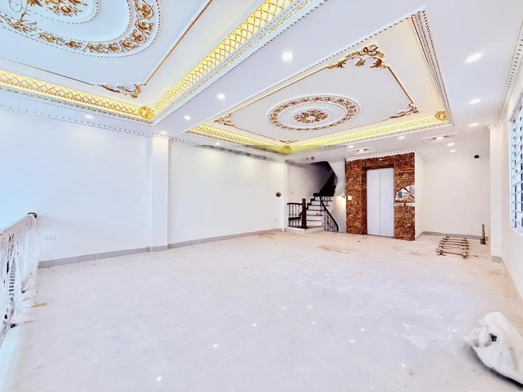 Đẳng cấp - trần dát vàng - hệ thống cửa và lan can đúc đẳng cấp - 7 tầng thang máy 18 tỷ