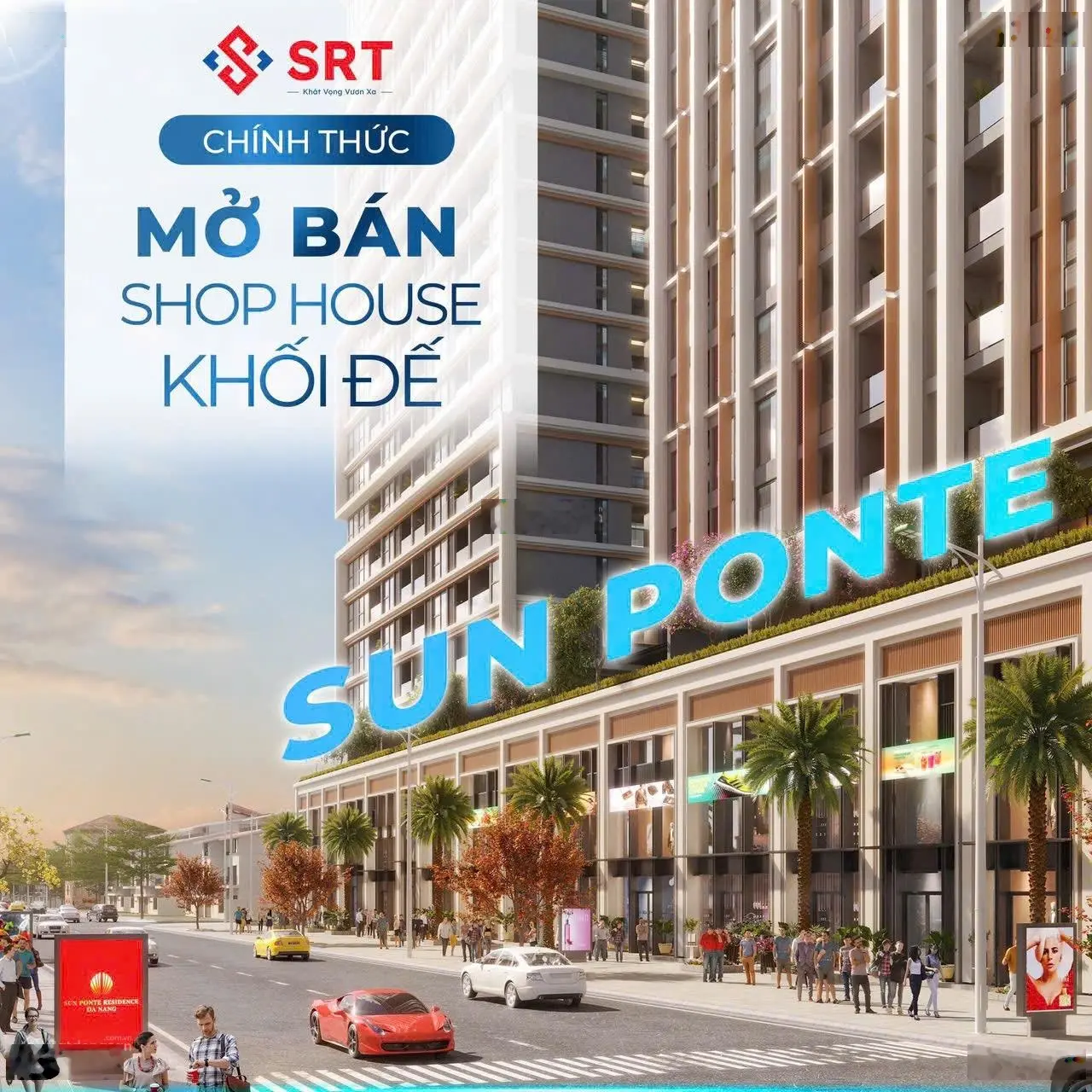 Booking sớm chọn căn đẹp shophouse khối đế sun ponte đn,với suất đầu tư chỉ từ 6,6 tỷ, sổ lâu dài