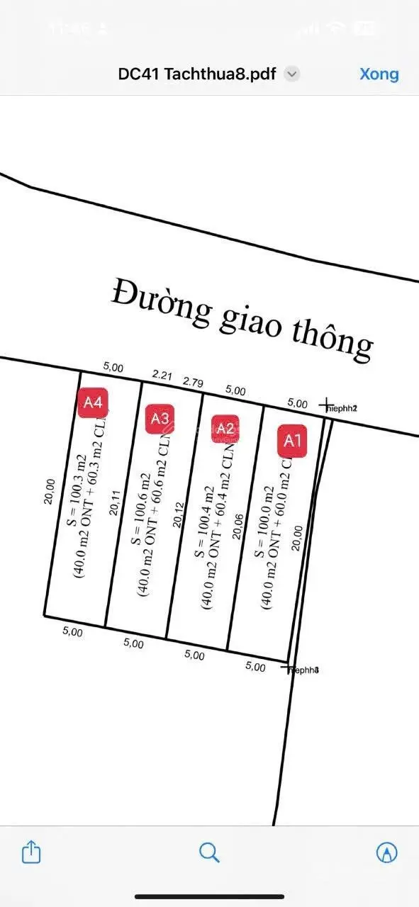 Bán đất xe công te nơ đi thoải mái, giá công nhân