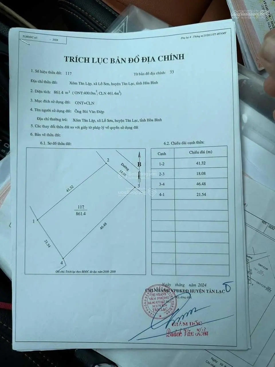 Chính chủ cần bán BĐS nghỉ dưỡng tại Tân Lạc - Hòa Bình