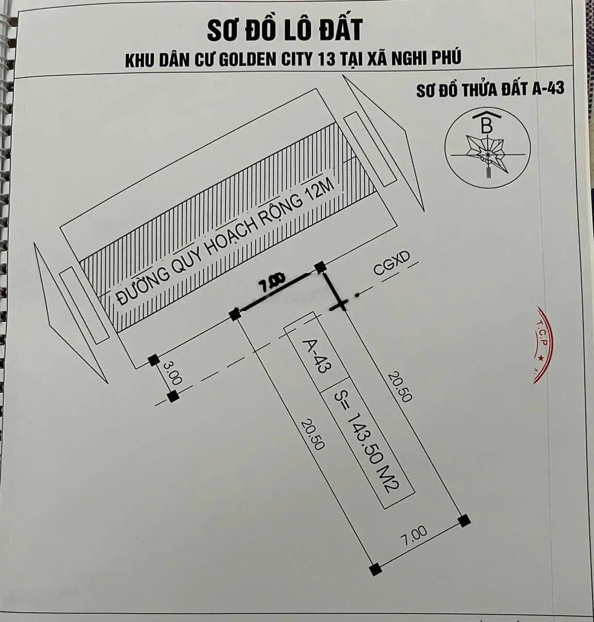 Bán 143.5m2 đất dự án Gold 6, đường Lý Tự Trọng kéo dài - Giá tốt