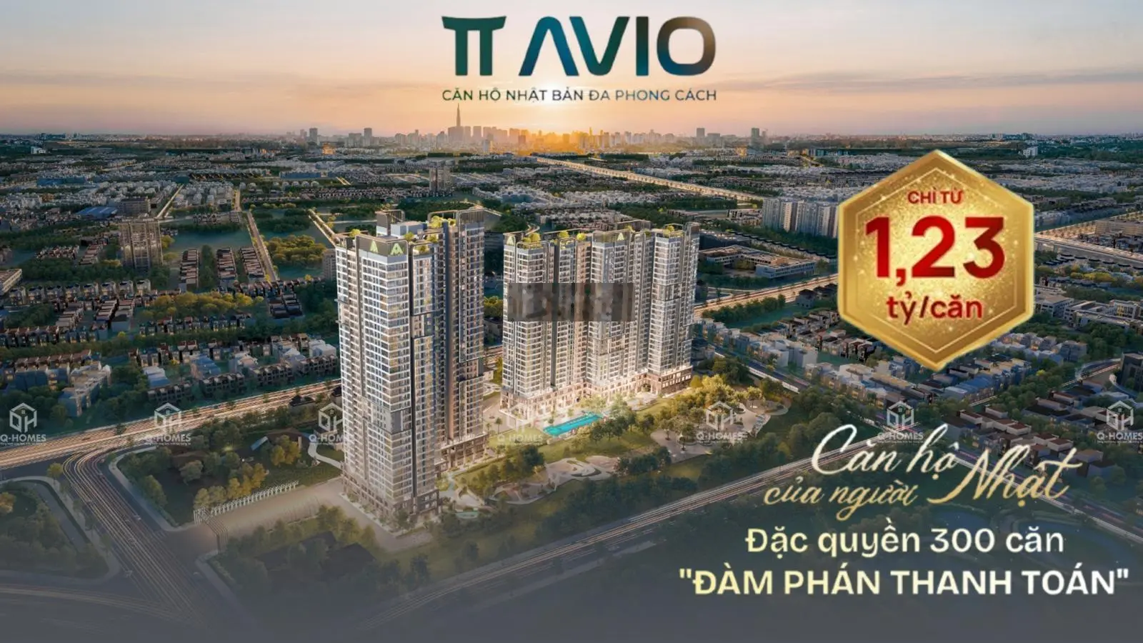 Nhận giữ chỗ căn hộ Nhật Bản TT AVIO trung tâm thành phố Dĩ An giá chỉ từ 1,23 tỷ/căn