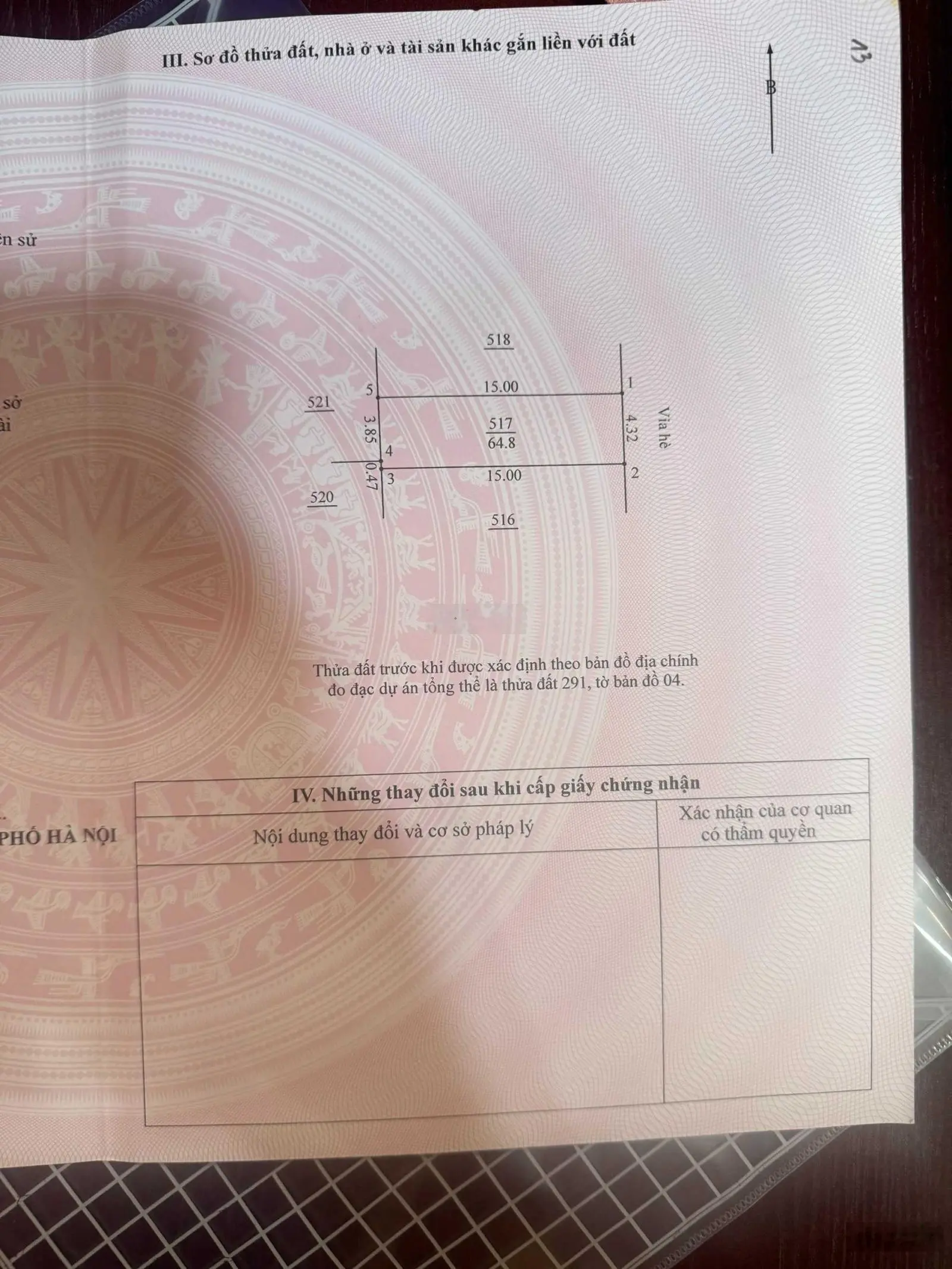 Bán nhanh mảnh đất khổ đẹp 64.8m2 mặt tiền rộng 4.32m xây nhà thoáng. Ngay gần đường 40m rẽ vào