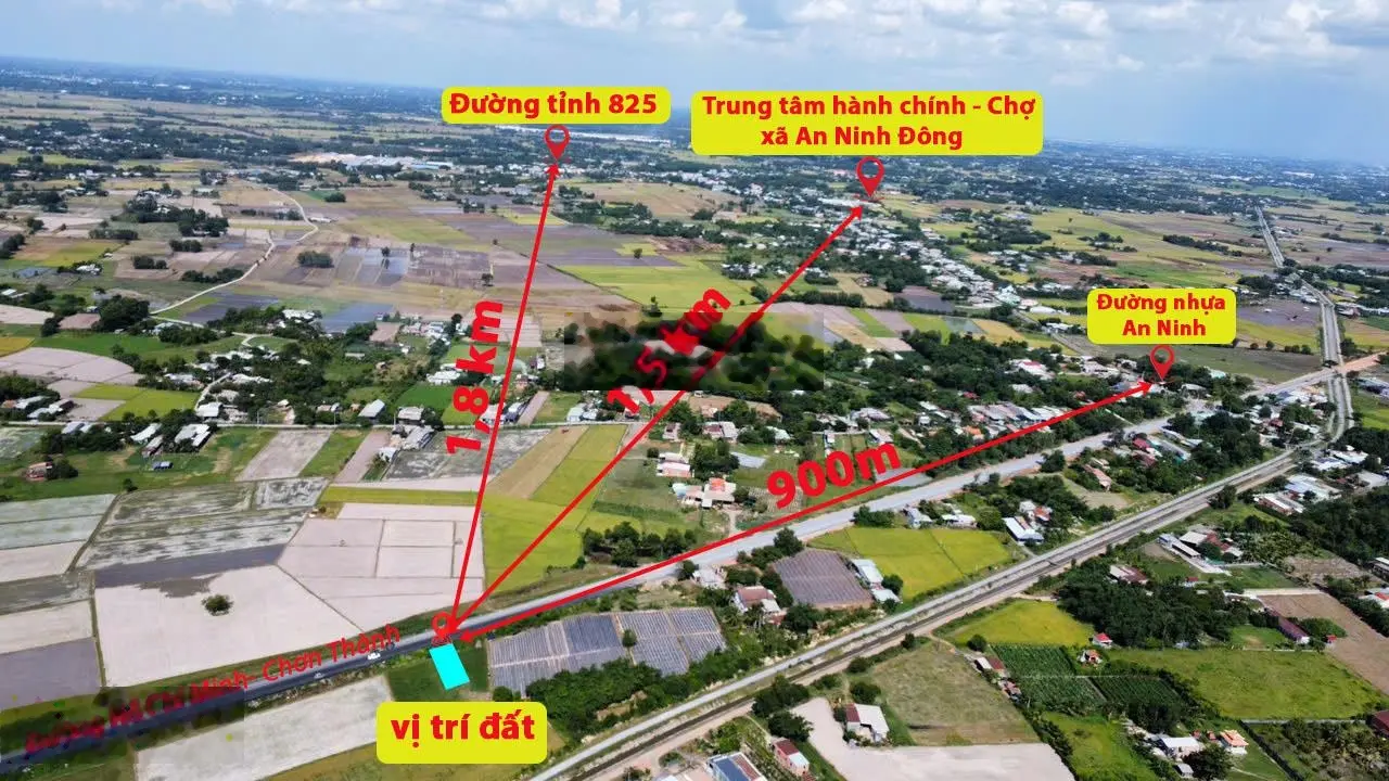 495 m2 đất thổ cư, mặt tiền đường Hồ Chí Minh, Đức Hòa, Long an...giá đầu tư: ngon, bổ, rẻ