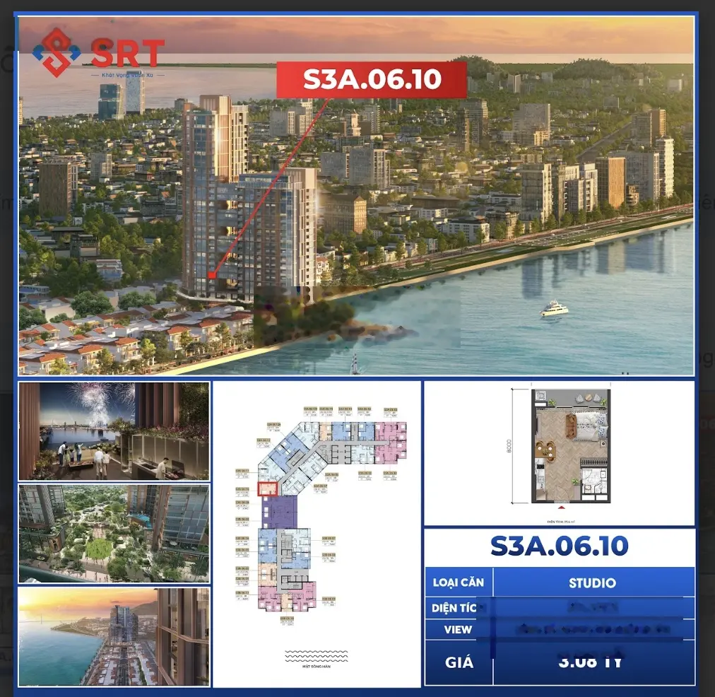 VỐN CHỈ TỪ ~ 800 TR SỞ HỮU NGAY CĂN HỘ STUDIO VIEW SÔNG HÀN