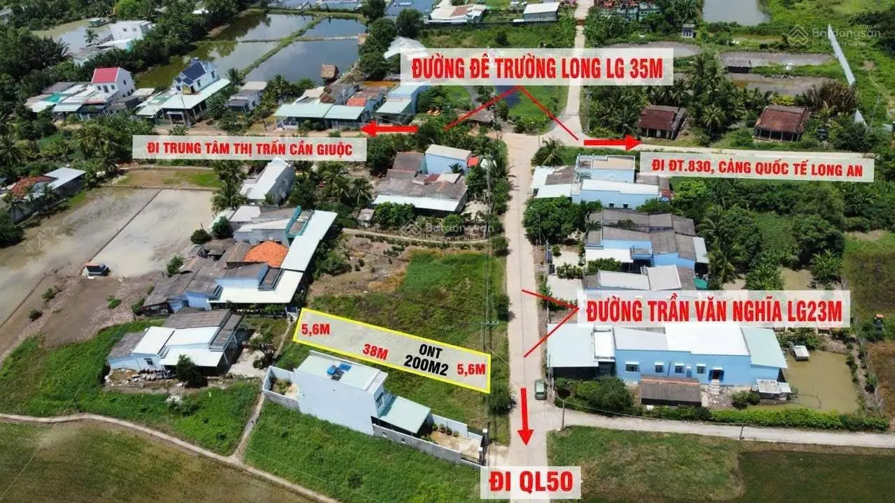 Cần bán 200m2 full thổ MT đường xe tải chạy, khu đông dân cư, thích hợp xây ở, kinh doanh, giá rẻ