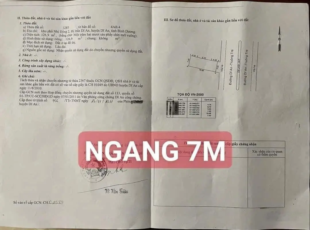 Hạ giá bán nhà MT đường Nguyễn An Ninh 127m2 ngang tới 7m