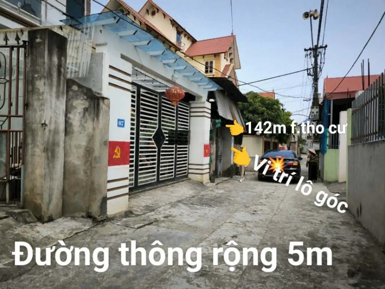 Cc bán lô góc full tc 142m2 trục chính xuân tàng, bắc phú, sóc sơn, hn, giá đầu tư