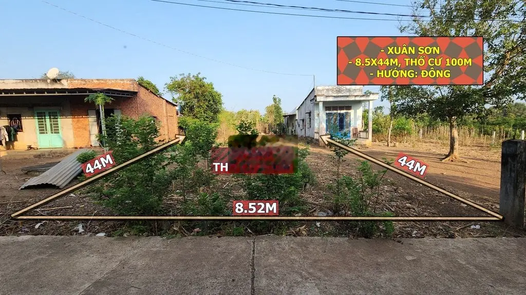 Bán 8.6m đường xóm Cây Me, cách Mỹ Xuân - Ngãi Giao 1.5km, Xuân Sơn.