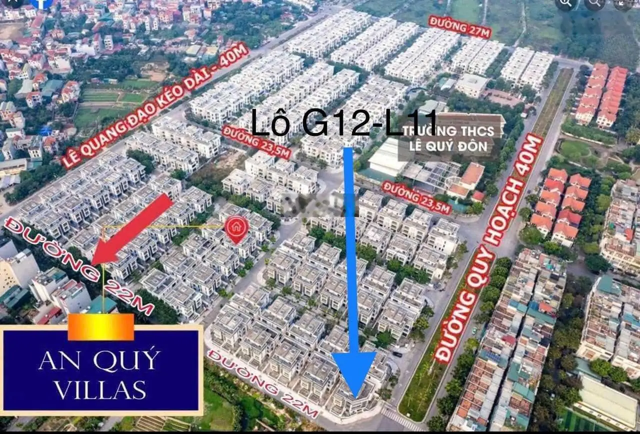 Bán căn biệt thự góc ngã tư khu An Quý đường 22m cực đẹp, miễn tiếp môi giới