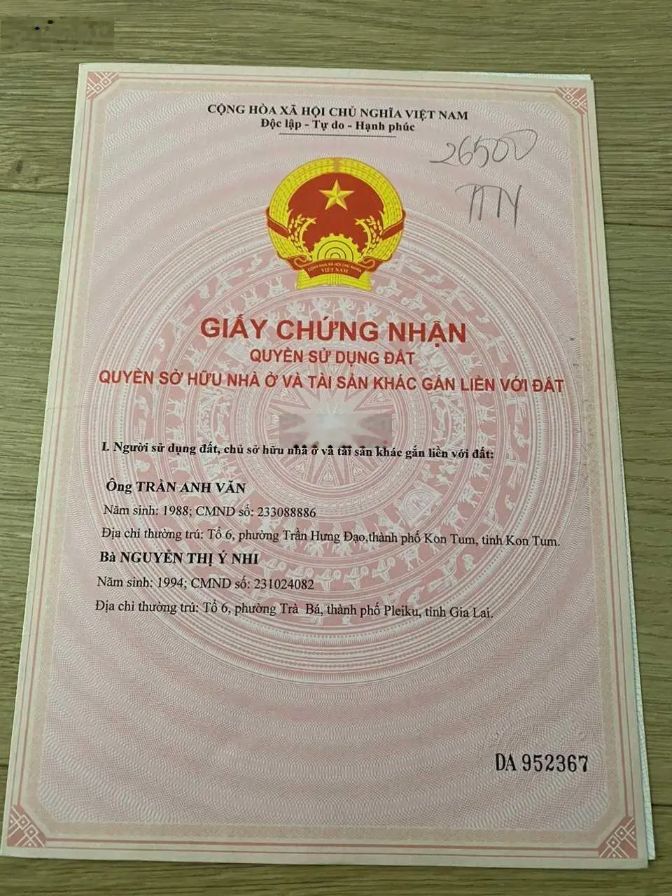 Bán DT 50m2 - sổ hồng sẵn - 1,650 tỷ full đồ nội thất