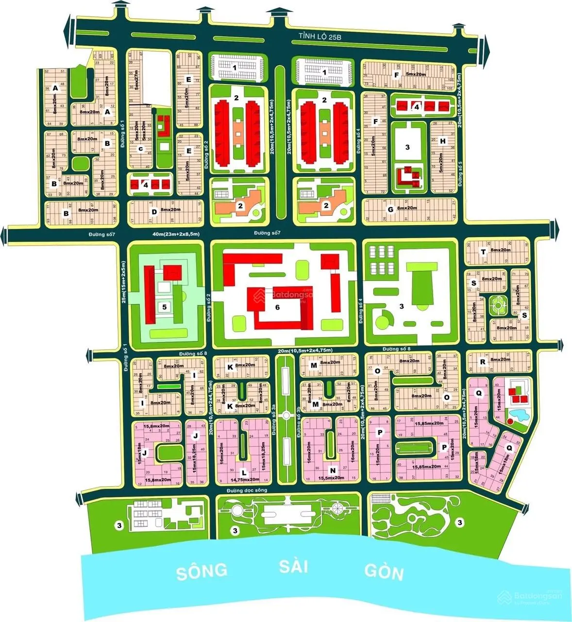 Bán nền góc dự án Huy Hoàng giá 195tr/m2