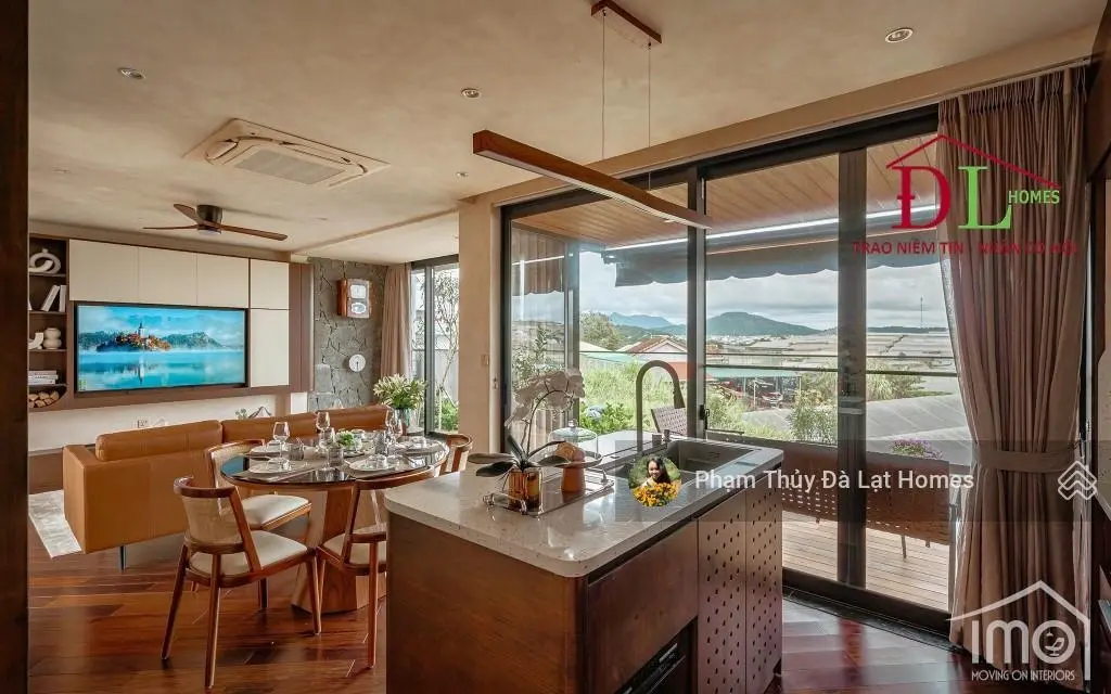 Phong cách Nhật Bản, villa Nam Hồ Đà Lạt view phố đèn nghỉ dưỡng