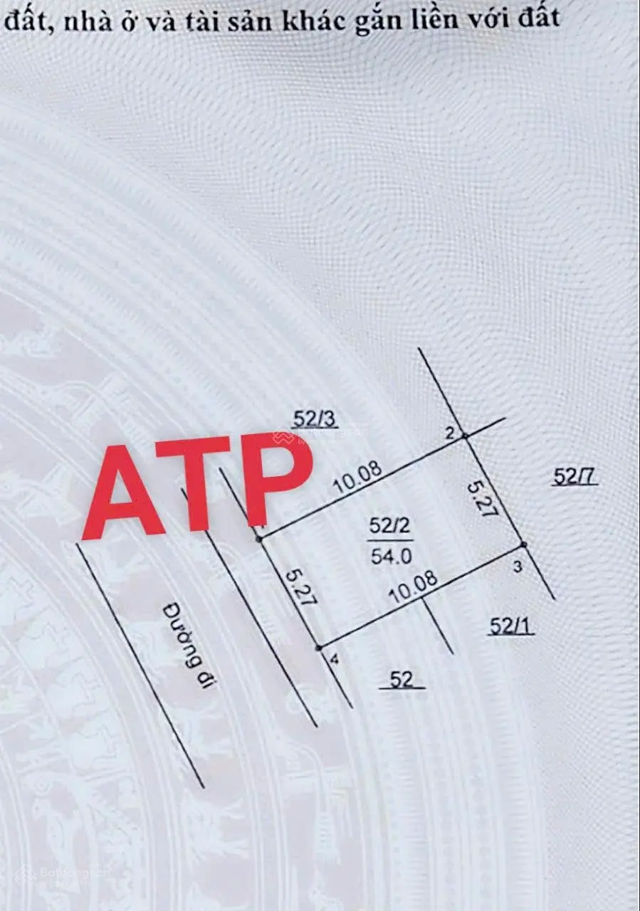 chính chủ bán 54 m2 đất Tái Định Cư Quyết Tiến 3. đường 8m vỉa hè 2 mét