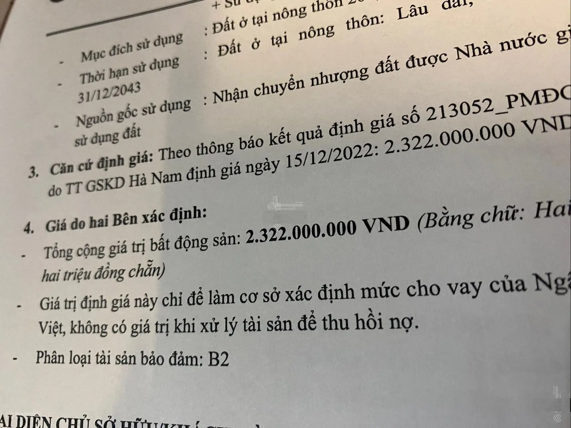 Bán đất giá chỉ 1,99 tỷ VND tại Xã Thanh Sơn, Kim Bảng, Hà Nam