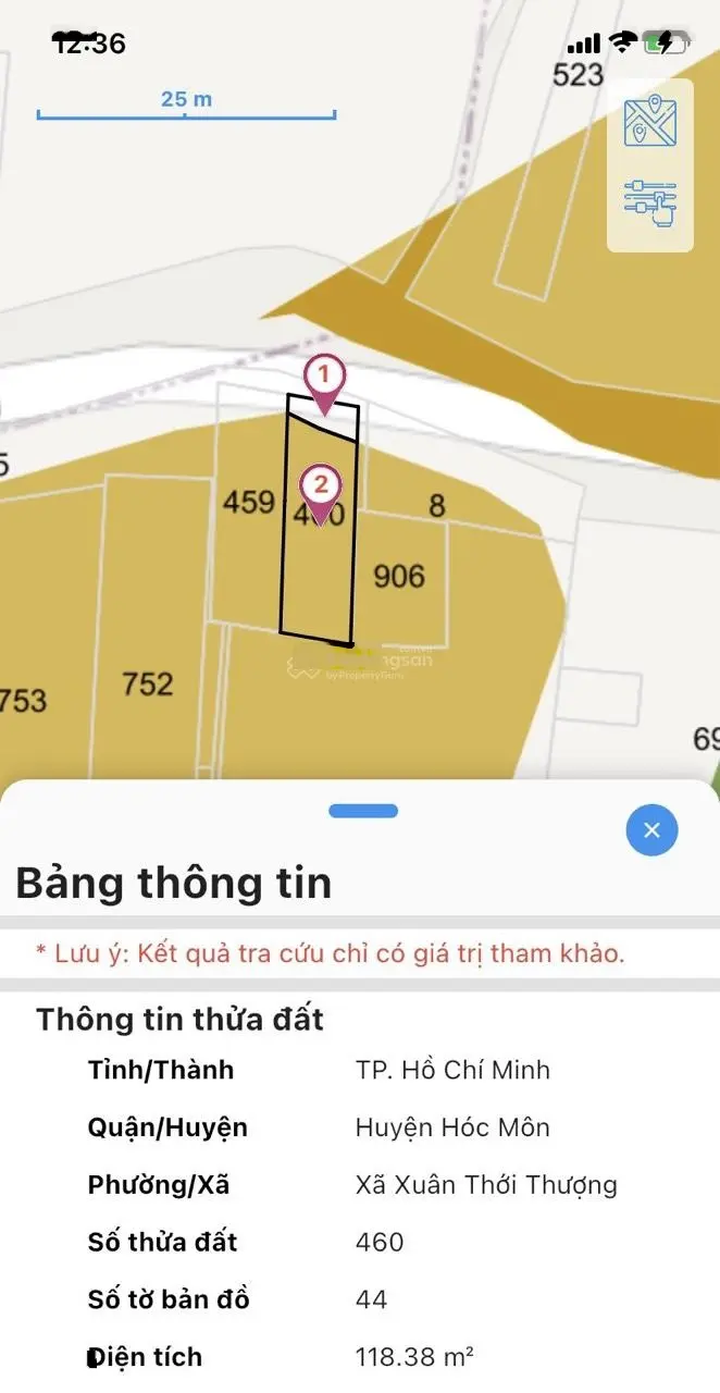 Đất thổ cư 6 x 15m MT KDBB đường Xuân Thới Thượng 6 (Nguyễn Thị Thử)