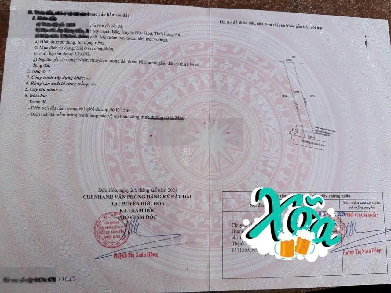 Bán 2 lô đất thổ cư đường nhựa Rừng Dầu, Mỹ Hạnh Bắc gần trường cấp 2 đang xây