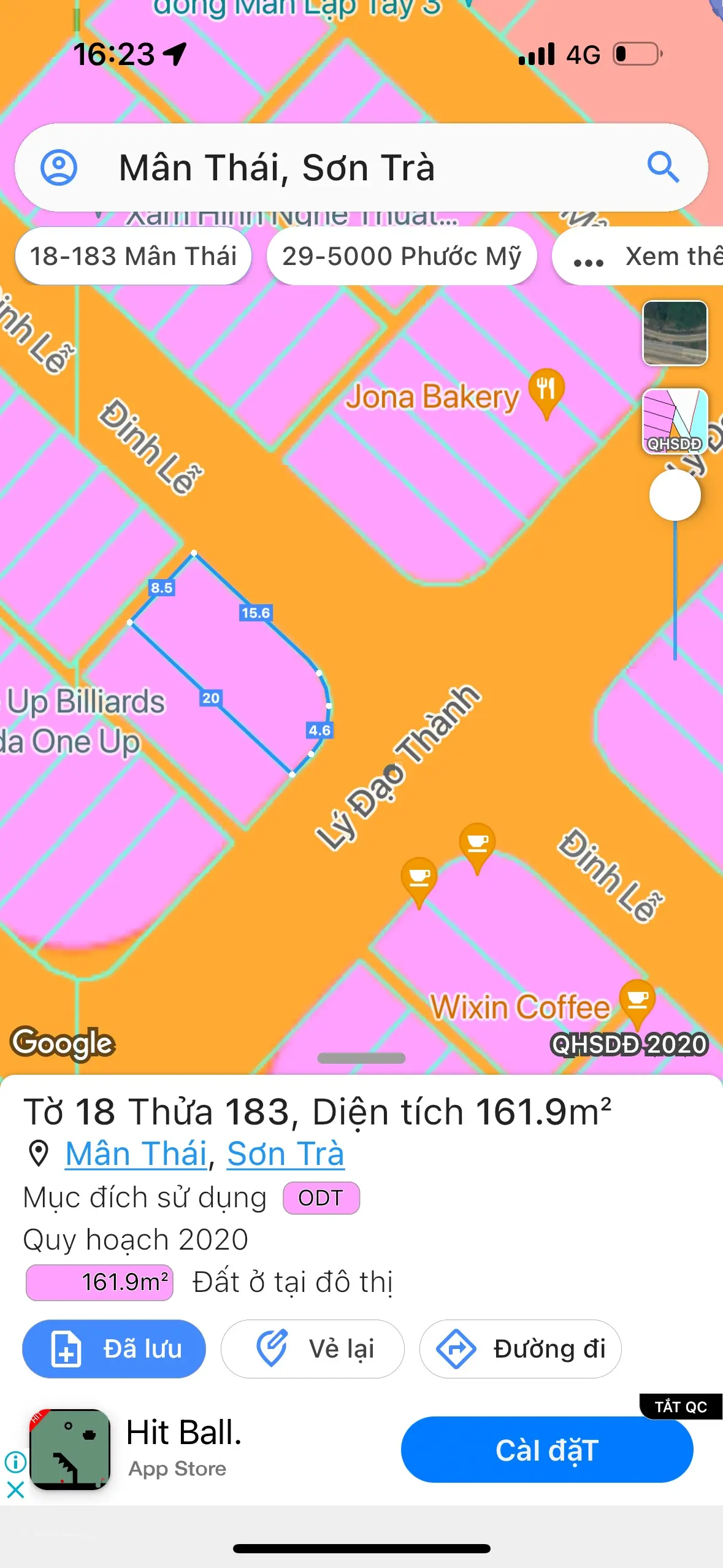 Chính chủ thiện chí bán lô 2 mặt tiền Lý Đạo Thành với Đinh Lễ đường 7m5.