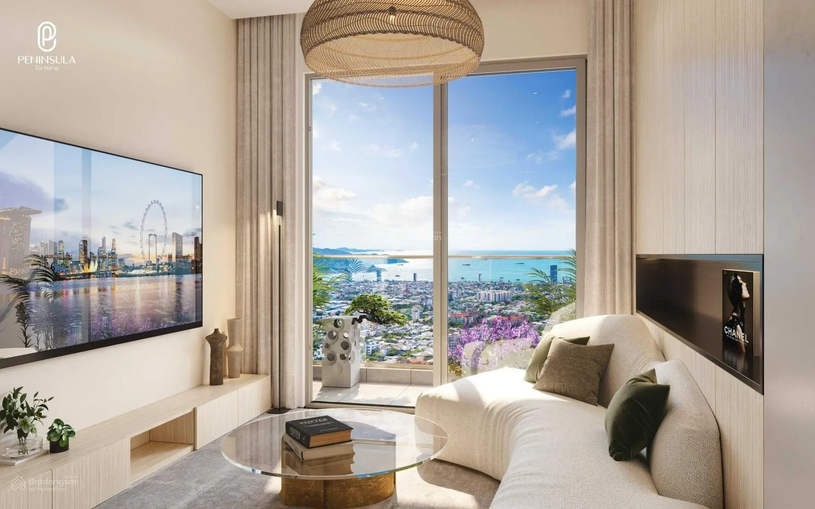Giỏ hàng cực đẹp căn hộ Peninsula Đà Nẵng, căn 2PN view Sông Hàn, diện tích 73,2m2, hướng Đông Nam