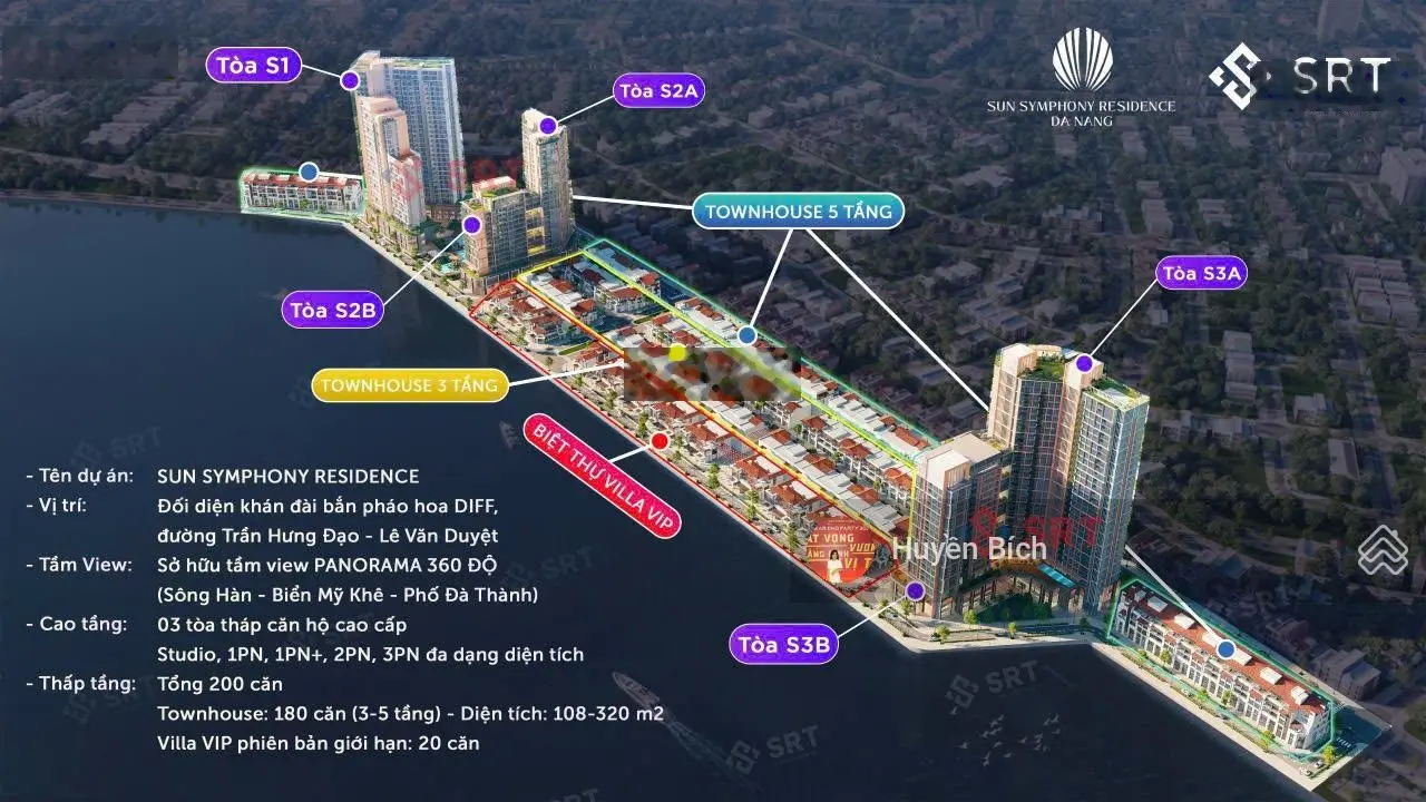 Bán căn Shophouse Sun Symphony 3 tầng, lọt khe Villa view được Sông Hàn. hỗ trợ vay 80%, 18T LS 0đ.