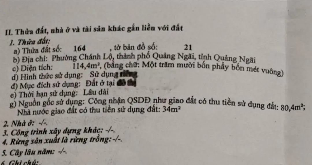 Cần bán nhà mặt tiền đường Lê Lợi Thành Phố Quảng Ngãi
