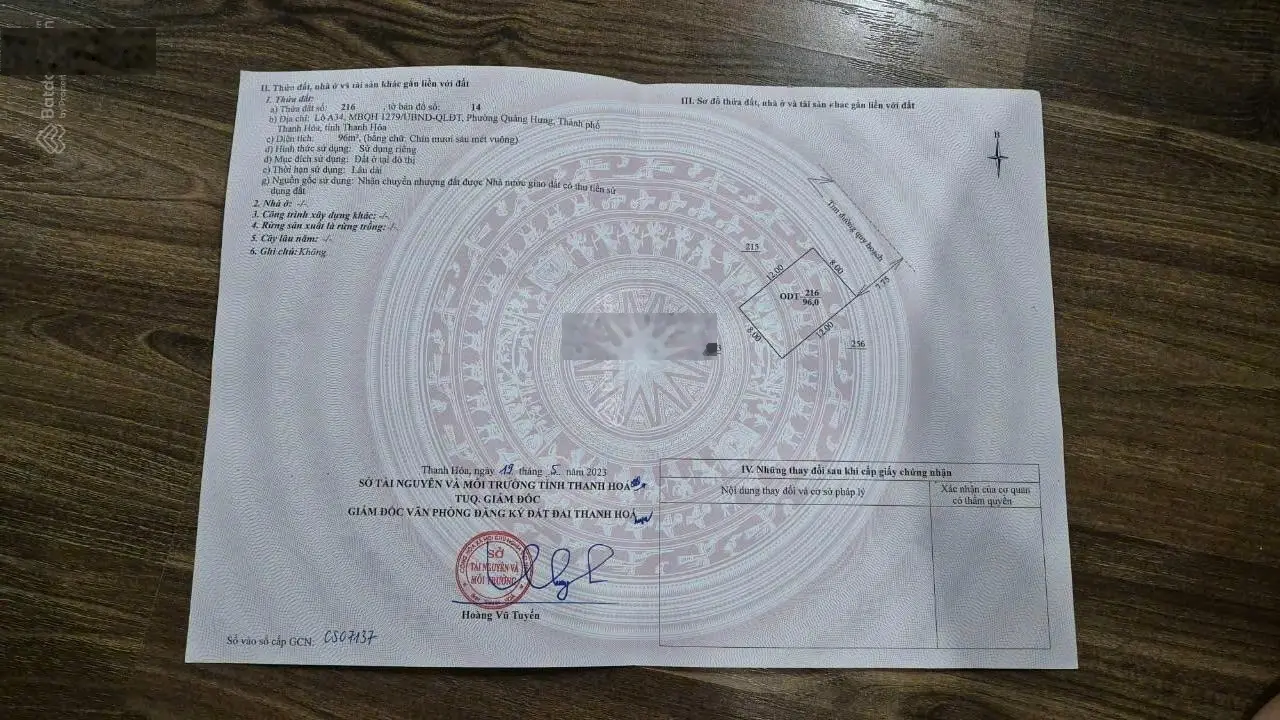 Bán đất có sổ xây tự do tại TP Thanh Hóa - Phường Quảng Hưng