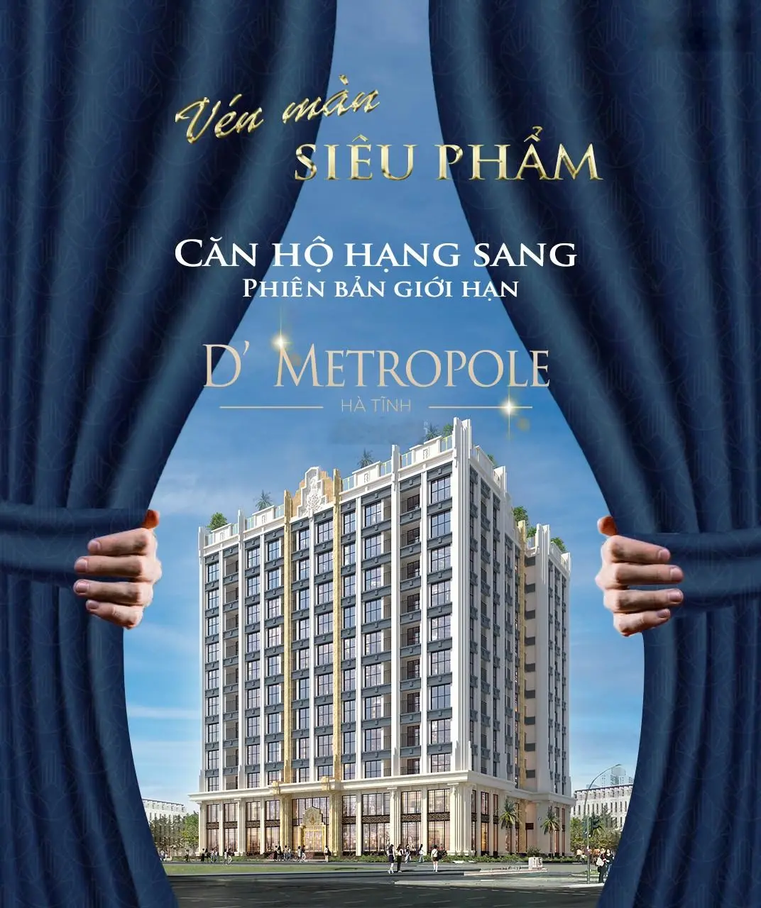 Nhận Booking căn hộ CHUNG CƯ CAO CẤP hạng sang kiến trúc Châu Âu D' METROPOLE LUXURY APARTMENT