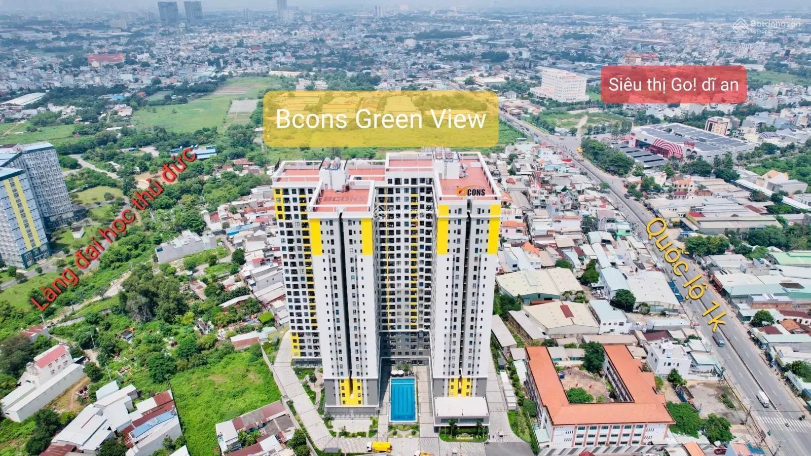 Chủ ngộp bank bán gấp căn hộ Bcons Green View 2PN - 1WC 1tỷ530 bao thuế phí sang tên.
