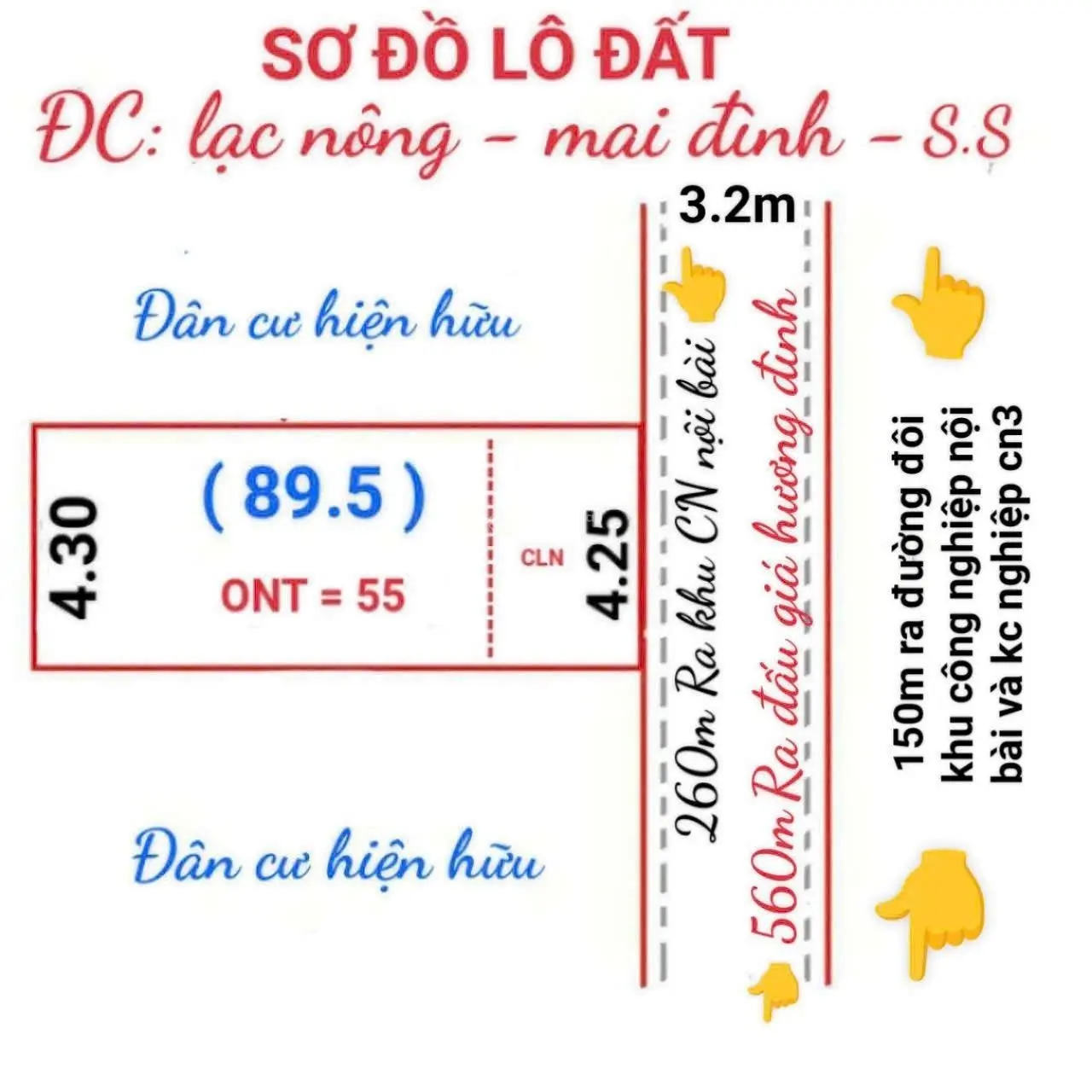 Bán đất giá 2,3 ty Lạc Nông - Mai Đình, trung tâm thành phố vệ tinh Sóc Sơn