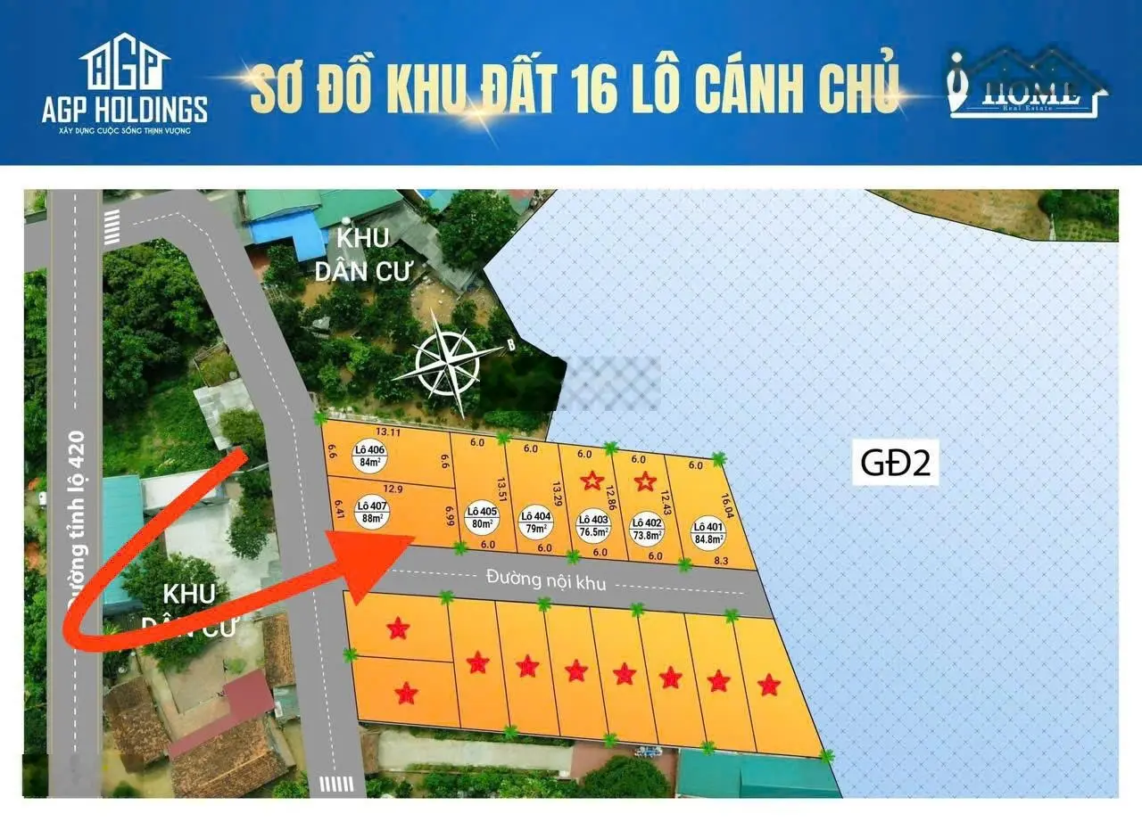 Lô góc 88m2, giá hợp lý, phù hợp đầu tư, sát khu CNC