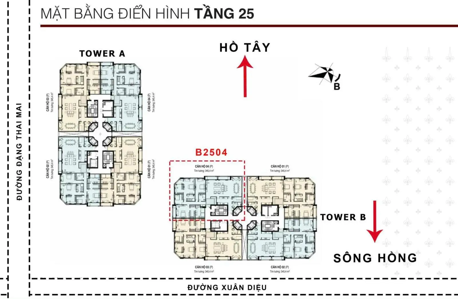 Penthouse 329m2 Chung cư D.Le Roi Soleil 59 Xuân Diệu.LH 0974 681 ***