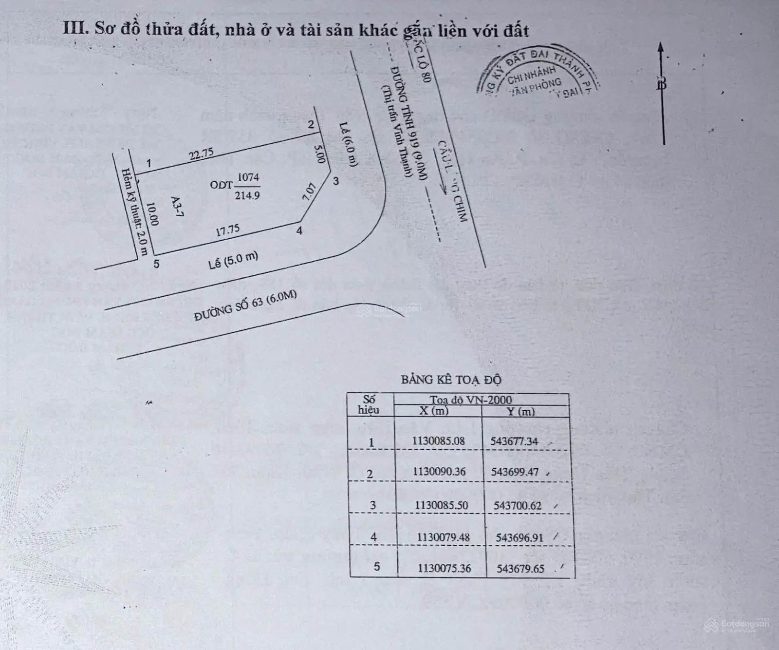 Bán nền góc mặt tiền 214,9 m2 chính chủ TT Vĩnh Thạnh, Cần Thơ