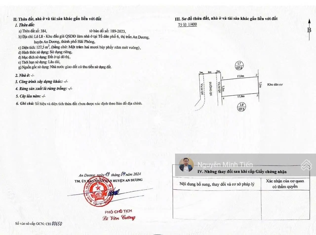 Còn duy nhất 1 lô khu đấu giá tổ 6 TT An Dương. Vị trí đắc địa, đầy tiềm năng giá 3 tỷ