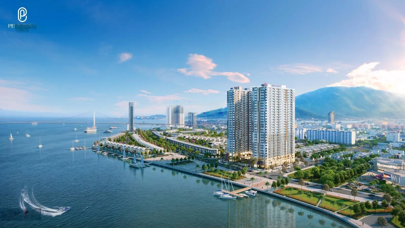 Giỏ hàng cực đẹp căn hộ Peninsula Đà Nẵng, căn 2PN view Sông Hàn, diện tích 73,2m2, hướng Đông Nam