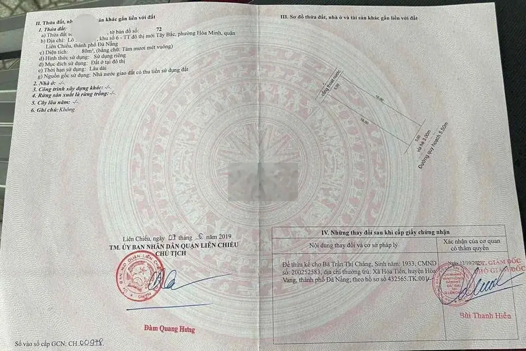 Đất Hoà Phú 4 gầb UBND quận Liên Chiểu