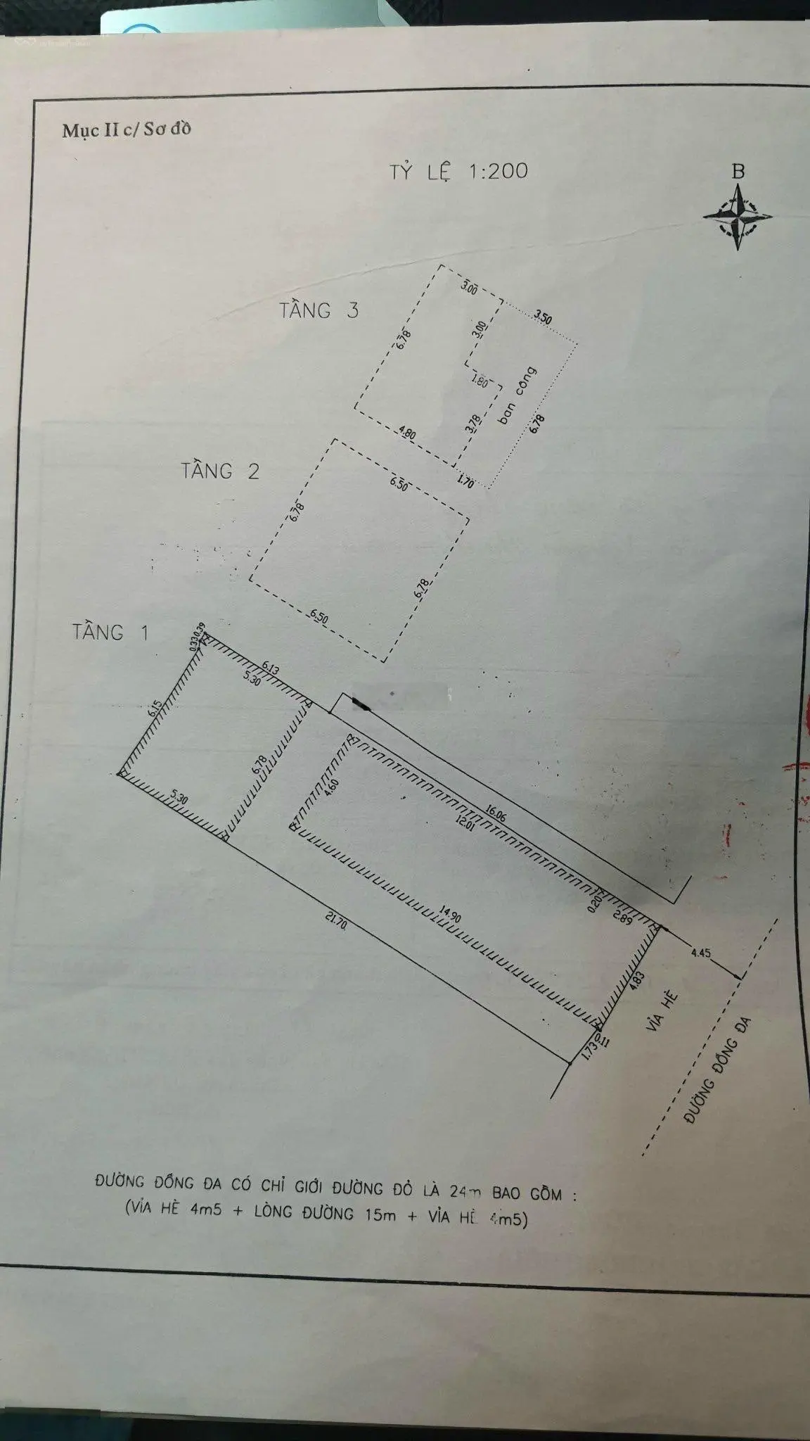 Bán nhà mặt tiền đường Đống Đa, diện tích 148m2. Kẹp kiệt. Ngang 6.5m vuông vức. Đoạn đẹp. Giá tốt