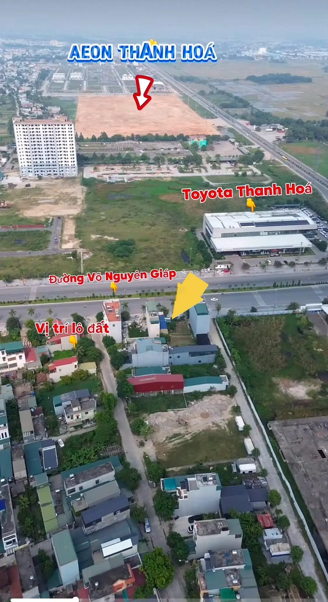 Bán đất mặt đại lộ Võ Nguyên Giáp, đối diện hãng xe Toyota, gần Aeon Mall Thanh Hoá.