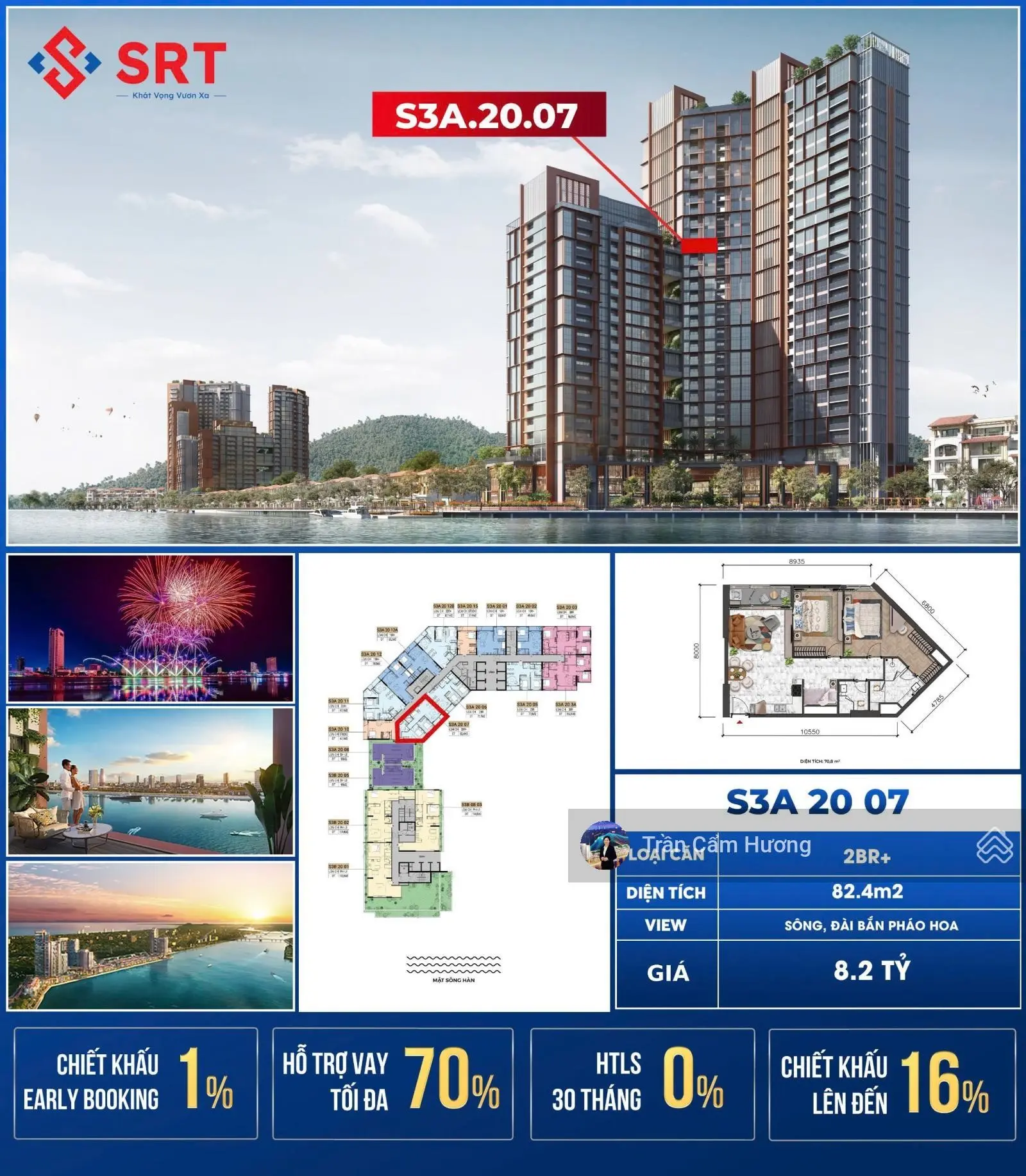 Cẩm Hương - Căn vip S3A-20-07, căn 07 vip nhất dự án Sym/ có 1% Early Booking/ có hỗ trợ vay 70%