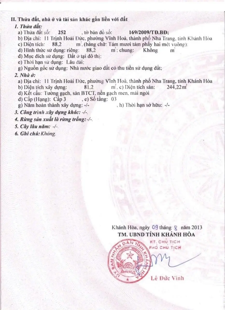 Bán nhà mặt phố Đường Trịnh Hoài Đức, giá 6,8 tỷ, diện tích 88m2, pháp lý đầy đủ