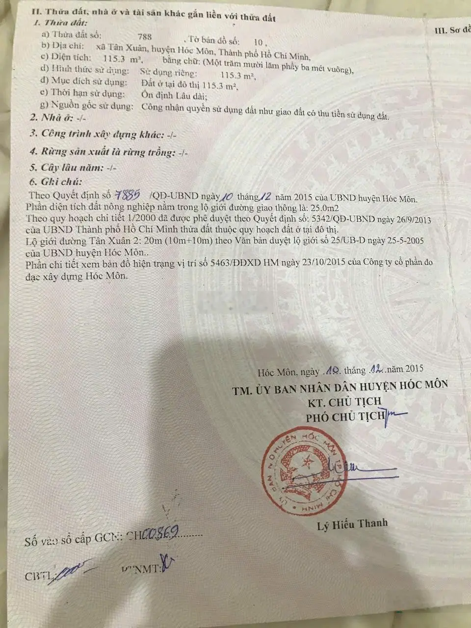 Bán đất 5*30m mặt tiền kinh doanh Tân Xuân 2. Xã TX Hóc Môn